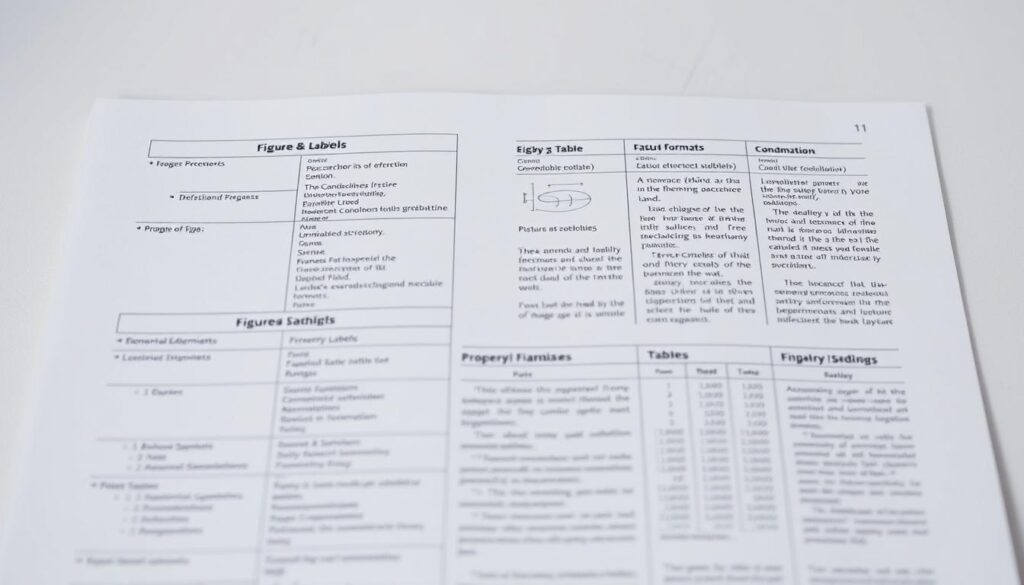 A meticulously organized page showcasing academic formatting guidelines for figures and tables. In the foreground, a clean, minimalist layout with a structured grid system, highlighting the various elements - captions, labels, and data points. The middle ground features detailed examples of properly formatted figures and tables, adhering to industry standards. The background subtly conveys a sense of scholarly rigor, with a muted palette and soft, indirect lighting to accentuate the professionalism and clarity of the content. The overall composition conveys a sense of authority and attention to detail, suitable for inclusion in an article on manuscript formatting best practices. A meticulously organized page showcasing academic formatting guidelines for figures and tables. In the foreground, a clean, minimalist layout with a structured grid system, highlighting the various elements - captions, labels, and data points. The middle ground features detailed examples of properly formatted figures and tables, adhering to industry standards. The background subtly conveys a sense of scholarly rigor, with a muted palette and soft, indirect lighting to accentuate the professionalism and clarity of the content. The overall composition conveys a sense of authority and attention to detail, suitable for inclusion in an article on manuscript formatting best practices.