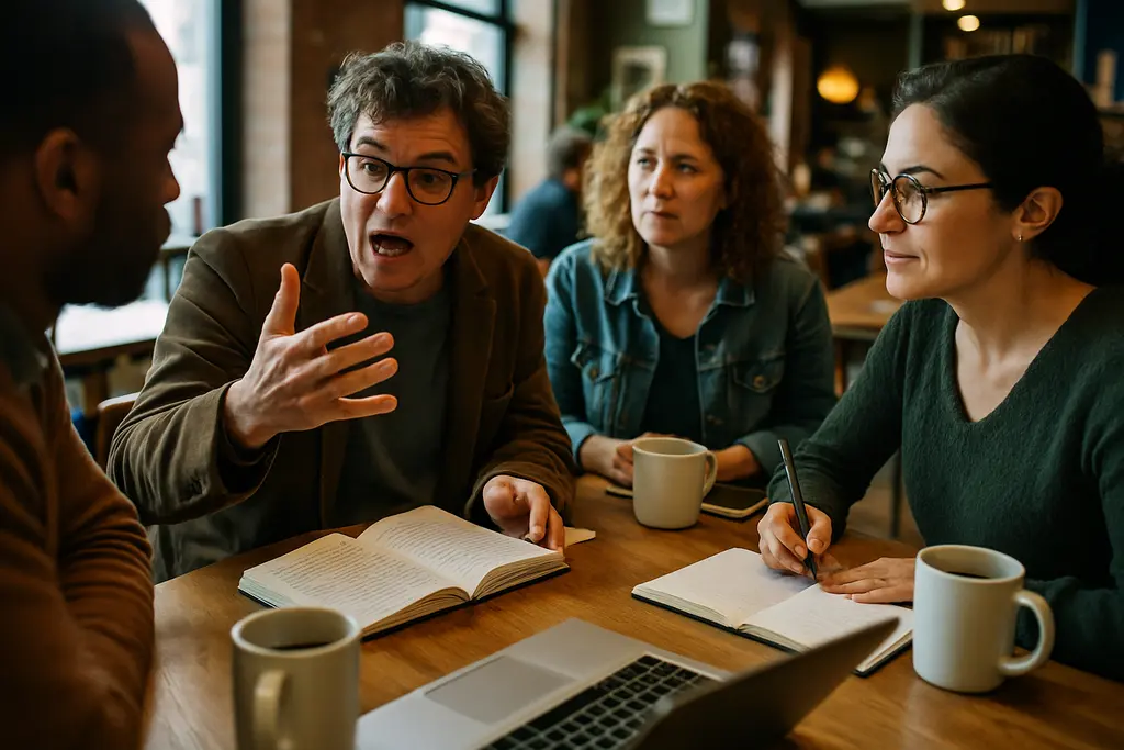 Publishing unionization notes beside an author proposal draft